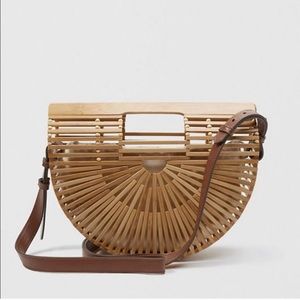 Rare! NWT! Wooden Purse/Clutch w/ removable Strap